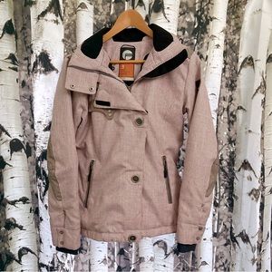 Fusalp Blush Pink and Grey Houndstooth Pattern Ski Jacket